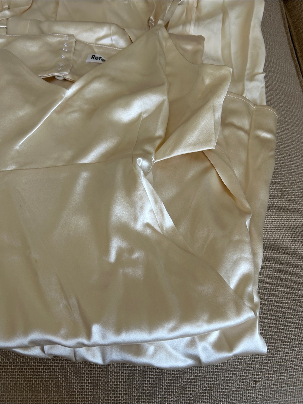 EUC Reformation Astor Maxi Dress Gown Sz4 Heavy Weight Satin Wedding - Picture 8 of 11